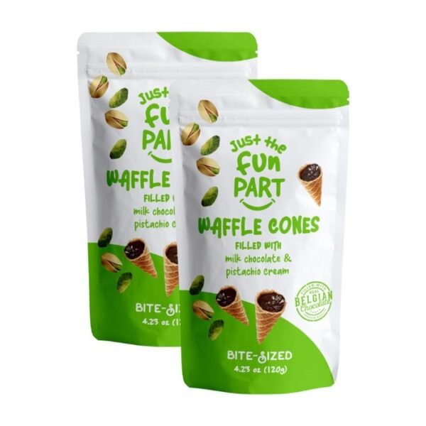 Crispy Waffle Cones, Premium Belgian Chocolate